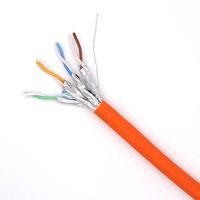 Câble réseau LAN OEM LSZH 10 Gbit/s Cat6a U/FTP multibrins 4 paires cuivre 23 AWG 500 MHz, testé par instrument, 100 m, bleu et blanc