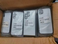 Vente chaude étui de téléphone de transfert de chaleur coque sublimée 2D aluminium vierge TPU + PC souple adapté aux étuis de téléphone iphone Samsung