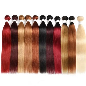Extensions de Cheveux Naturels Bruts en Gros, 100% Alignés dans le Sens de la Cuticule, Couleur Rouge Bourgogne 99J, Lots avec Closure pour Tissage de Cheveux - Product Image 5