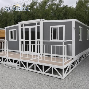 SUNRISE Maison Conteneur Préfabriquée Complète Extensible 20Ft 30FT 40Ft avec Salle de Bain, Maison Pliable Modulaire - Product Image 1