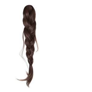 Extensiones de Cabello Trenzado Cola de Pez, Largo, Color Marrón Oscuro, Tejido a Mano, con Hilo Resistente al Calor, para Mujer, Estilo Cola de Caballo - Product Image 1