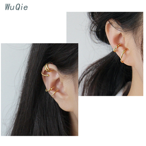 Wuqie 2020 Semplici Orecchini Set No Piercing Dell'orecchio Dell'involucro <span class=keywords><strong>Gioielli</strong></span> In Argento Placcato Oro Del Polsino Dell'orecchio - Product Image 6