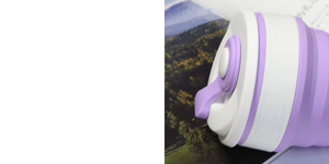 BPA-Free Silicone <strong>Collapsible</strong> Travel <strong>Cups</strong> Leak-Proof Folding Coffee Mug with Reusable Tea Water Lid Ceramic <strong>Cups</strong> - Product Image 4