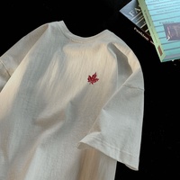 Camiseta de Manga Corta para Hombre, Estampado Gráfico, Corte Holgado, Cómoda para Actividades al Aire Libre, con Estampado de Letras, Cuello Redondo, Algodón Suave, Nueva Colección 2026