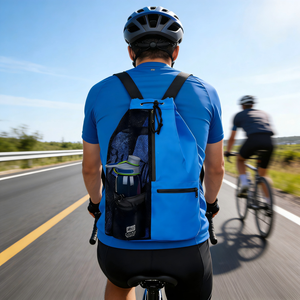 New Fashionable Ripstop Trendy Swimming Bag Mesh <strong>Drawstring</strong> <strong>Backpack</strong> with Mesh Custom <strong>Backpack</strong> Beach Gym Bag - Product Image 6
