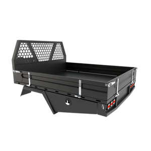 Plateau de benne personnalisé en aluminium pour double cabine, avec garde-boue latéral, garde-boue et dispositif de rangement sous le plateau - Product Image 1