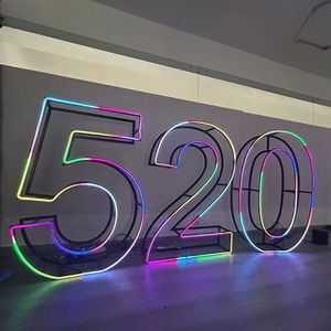ป้ายไฟ LED RGB ดิจิตอลแบบเปลี่ยนตัวอักษรได้ สำหรับงานแต่งงาน วันเกิด งานองค์กร ติดตั้งง่าย ตกแต่งงานปาร์ตี้ - Product Image 1