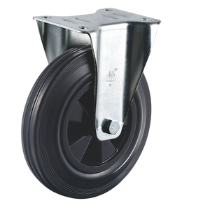 VIMA Heavy Duty Iron Wheel and Castor 6 Inch Rubber PP Workbench Caster Fixed Plate 160kg <b>Trolley</b> Waste Bin Wheel - Product Image 1