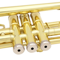 Factory Wholesale Beginner Bb Trumpet - Gold Lacquer Brass Instrument with Hard Case & Mouthpiece Student Model