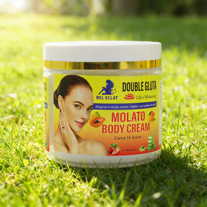 Crème corporelle éclaircissante à l'extrait de carotte, marque privée OEM, SPF 50, riche en vitamine C, élimine les taches brunes et éclaircit <span class=keywords><strong>la</strong></span> peau - Product Image 4