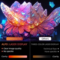Proyector Láser 4K Formovie X5, 4500 Lúmenes ANSI, ALDP, Proyector Inteligente Android, 4+128 GB de Gran Memoria, Cine en Casa, Mejor Proyector de TV