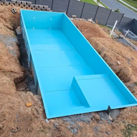 Vetroresina Interrate prefabrik açık yüzme havuzları büyük boy fiberglas havuz yüzmek Spa havuzu Piscine