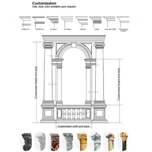 Columnas de Mármol MILY con Diseño Romano Europeo Personalizado para Decoración de Exteriores de Casas, Villas y Hoteles - Product Image 5