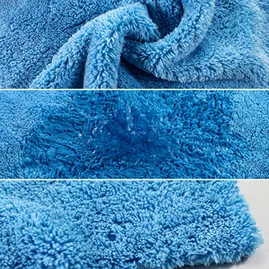 Factory Wholesale Coral Fleece Edgeless Auto Cleaning Absorbent Microfiber Towel Car Drying Towel