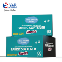 Feuilles assouplissantes pour sèche-linge OEM pour animaux de compagnie, anti-poils, anti-bouloches, feuille MEGA, pour une propreté optimale