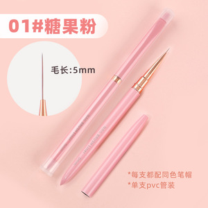 Pinceaux de traçage et de dessin pour nail art en acrylique couleur bonbon, pour la décoration des ongles et l'outillage de beauté (vente en gros) - Product Image 5
