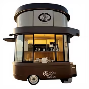 Carro de Café Móvil de Acero Inoxidable con Certificación CE 25-980 para Venta de Comida Rápida, Remolque de Exterior con Ventilación - Product Image 1