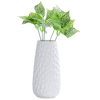 Vase en céramique blanche, vase à fleurs artistique Style classique pour cheminée chambre cuisine salon centres de table bureau