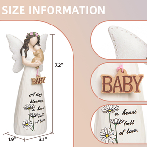 Regalo per la festa <span class=keywords><strong>della</strong></span> mamma, regalo di compleanno per la mamma, statua disegnata a mano di <span class=keywords><strong>madre</strong></span> e bambino, statua di angelo, regalo significativo per la mamma - Product Image 3