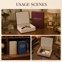 Caja de Regalo Magnética Estilo Libro, Caja de Embalaje de Papel Grueso y Resistente, Caja de Regalo Vacía para Negocios, Caja de Regalo Personalizable con Forma de Libro