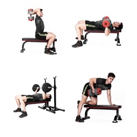 Banc de musculation réglable de haute qualité avec cadre en acier pour haltères plats, idéal pour les salles de sport à domicile et les centres de fitness commerciaux