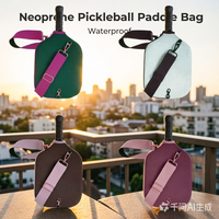 Bolsa de Neopreno Impermeable para Raqueta de Pickleball con Logotipo Personalizado Directo de Fábrica, Estilo Lateral, Funda para Tenis y Pádel, Estuche Cruzado para Hombro