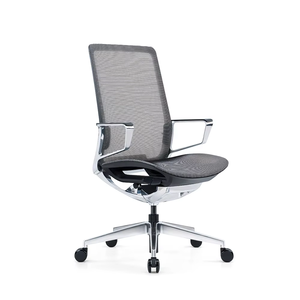 Chine Nouvel arrivage de meubles de bureau tournants en cuir synthétique de luxe <span class=keywords><strong>chaise</strong></span> de direction ergonomique à dossier haut en maille - Product Image 2
