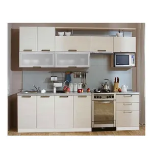 Beach /ash solid wood door kitchen cabinet wood with glass