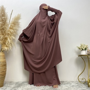 6608 #   Último Modelo de Abaya Nida Premium en 10 Colores, Conjunto de Dos Piezas con Volantes y Puños Elásticos, Jilbab para Oración, Abayas Sencillas para Uso Diario - Product Image 3
