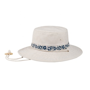 Sombrero para el sol Verano Protección UV Plegable Pesca Correr Transpirable Ajustable Con Cinta Sombrero de cubo de algodón personalizado para mujer - Product Image 3