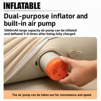 Matelas gonflable en PVC extensible de 20 cm avec pompe à air intégrée ; Nouveau lit d'appoint pour le camping en plein air et la maison ; Entièrement gonflable