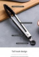 Ustensiles de cuisine, pinces à barbecue résistantes à la chaleur, pinces à aliments en silicone avec embouts en silicone