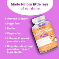 Compléments vitaminiques pour enfants OEM, gommes multivitaminées pour enfants avec du zinc, favorisent un système immunitaire sain, saveur raisin, 60 unités