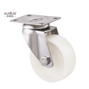 Großhandel weißes Nylon 3 4 5 Zoll 304 Edelstahl Rollstühle für Dolly-Wagen - Product Image 1