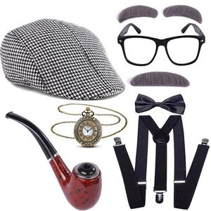 Cosplay grand-père Performance costume perruque lunettes béquille vieil homme vêtements pour Halloween <span class=keywords><strong>Anime</strong></span> Costumes accessoires accessoires - Product Image 5