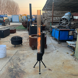 Precio al por mayor Calentador de <span class=keywords><strong>pellets</strong></span> de color negro Estufa de cohete de <span class=keywords><strong>pellets</strong></span> de madera con tubo de fuego - Product Image 6