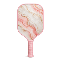 Fournisseur de raquettes de pickleball en fibre de carbone T700, surface brillante, protection des bords personnalisée, couleur et poignée au choix