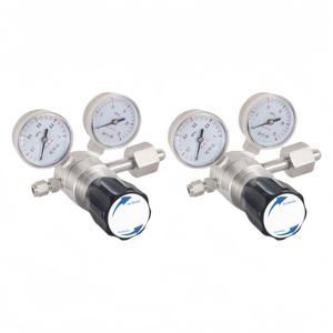 Valvola di Riduzione della Pressione dell'Aria ad Alta Pressione con Doppio Manometro per Laboratorio, Regolatore di <span class=keywords><strong>Gas</strong></span> ad Alta Pressione in Acciaio Inox 316 - Product Image 6