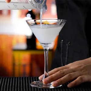 200Ml Segitiga Terbalik Cocktail Kacamata Grosir Pesta Rumah Bar Cocktail Juice Transparan Jelas Martini Kacamata