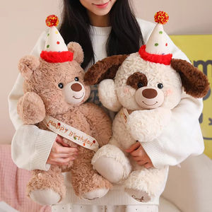 Peluches Personalizados de Animales <span class=keywords><strong>con</strong></span> Gorro, Cachorro, Perro Kawaii, Conejo, Osito de Peluche para Niños, <span class=keywords><strong>Feliz</strong></span> <span class=keywords><strong>Cumpleaños</strong></span> - Product Image 2