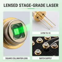 Diodes laser vertes SHARP haute puissance 520 nm 85 mW, direct usine, boîtier TO-18 mm avec lentille collimateur 6,5 V pour éclairage de scène
