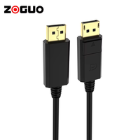 Cable de Juego DP 1.4V 32.4Gbps HBR3 con Revestimiento de Oro 24K, 8K 60Hz, 4K 144Hz, 240Hz, PVC, FreeSync, G-Sync, HDR para Proyector, PC y Tarjeta Gráfica