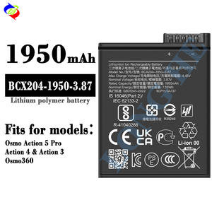 Batterie Li-ion <span class=keywords><strong>rechargeable</strong></span> 1950mAh BCX204-1950-3.87 pour DJI Osmo <span class=keywords><strong>Action</strong></span> 5 Pro/<span class=keywords><strong>Action</strong></span> 4/<span class=keywords><strong>Action</strong></span> 3/Osmo360 - Product Image 2