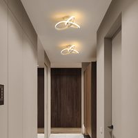 TSINYE-Plafonnier Led Moderne 6000K Blanc Froid, Petit Couloir, Noir, Près des Plafonniers, pour Couloir et Chambre