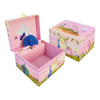 Boîte à musique rotative carrée en papier, design personnalisé Yiyu, écologique, mignonne, avec miroir intégré, durée de son 90s, personnalisable