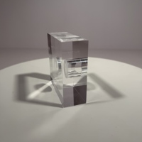 Bloc de cristal acrylique transparent solide PMMA Perspex 4mm 5mm, cube avec trou, usinage CNC, découpe, affichage, décoration, industriel