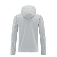 Veste de course d'extérieur pour homme, automne-hiver, demi-zip, en nylon imperméable, chaude, à capuche, séchage rapide, sport