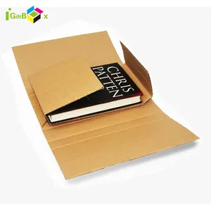 Гофрированная складная крафт-бумага, коробка для доставки на заказ, печатная книга Maliers, Упаковочная почтовая коробка с клейкой лентой