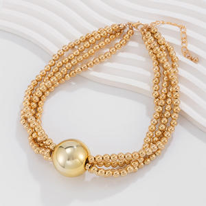 قلادة اللؤلؤ متعددة الطبقات العصرية الأمريكية الهيب هوب للنساء المجوهرات عبر الحدود مبالغ فيها ياقة - Product Image 5