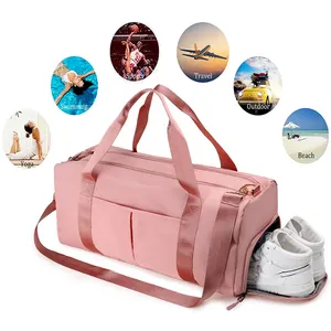 Échantillon gratuit Vente en gros Personnalisé GYM Duffle Organisateur de voyage Hommes Femmes Beauté Bagages Sport de plein air Sac de voyage